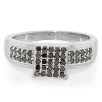 Fancy Diamond Silver Ring