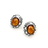 Baltic Amber Silver Earrings