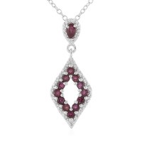 Ruby Silver Necklace