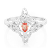 Padparadscha Sapphire Silver Ring