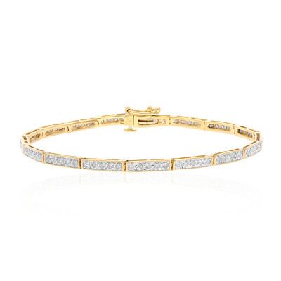 9K I2 (I) Diamond Gold Bracelet