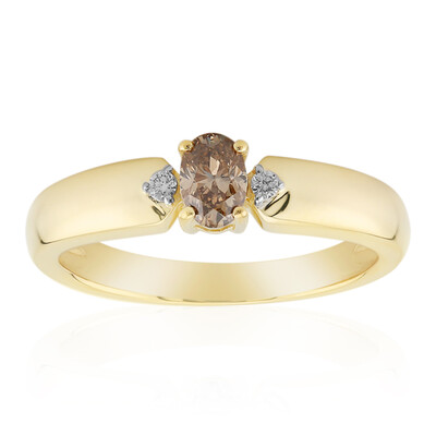 9K I3 Argyle Cognac Diamond Gold Ring (Mark Tremonti)