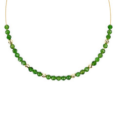Russian Diopside Stainless Steel Necklace