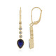 Madagascar Blue Sapphire Silver Earrings