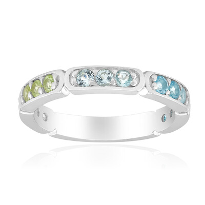 White Topaz Silver Ring
