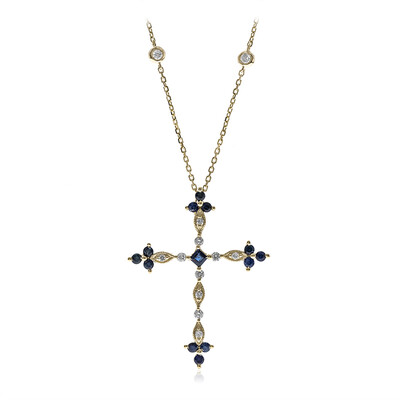 14K Ceylon Sapphire Gold Necklace (CIRARI)
