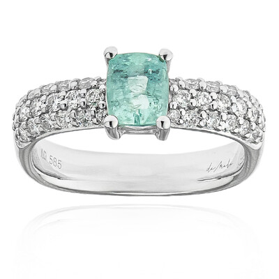 14K Caribbean Blue Tourmaline Gold Ring (de Melo)