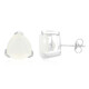 White Moonstone Silver Earrings