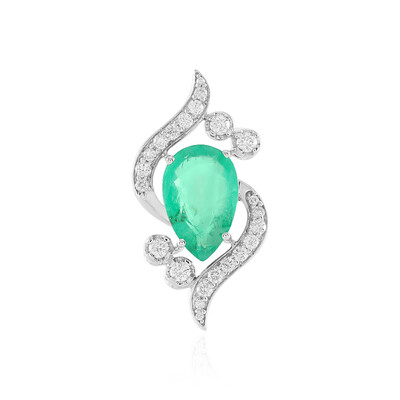 14K Russian Emerald Gold Pendant (AMAYANI)