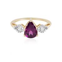 9K Magenta Garnet Gold Ring
