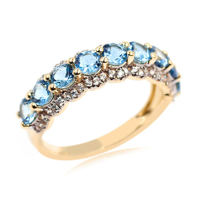 9K Ofiki Aquamarine Gold Ring