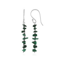 Malachite Silver Earrings