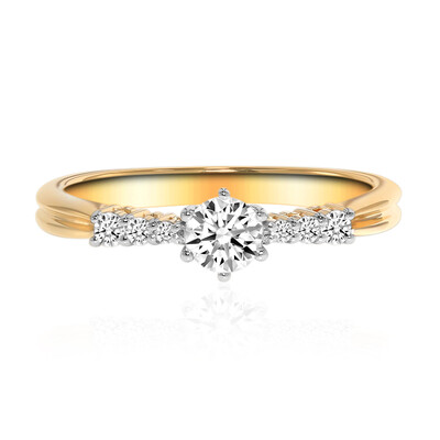 18K IF (D) Diamond Gold Ring (Annette)