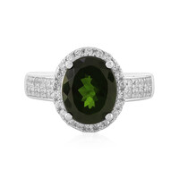 Russian Diopside Silver Ring
