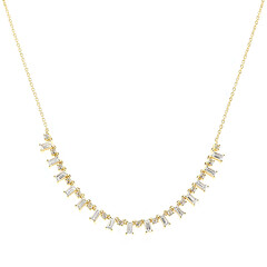 White Topaz Silver Necklace