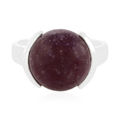 Lepidolite Silver Ring