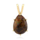 9K Fire Agate Gold Pendant