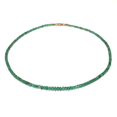 14K Zambian Emerald Gold Necklace