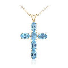 Swiss Blue Topaz Silver Necklace