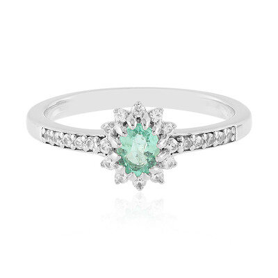 Colombian Emerald Silver Ring