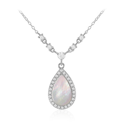 Mother of Pearl Silver Necklace
