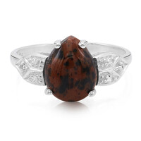 Mahogany Obsidian Silver Ring