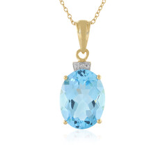 Sky Blue Topaz Silver Necklace