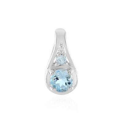 Swiss Blue Topaz Silver Pendant