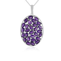 Zambian Amethyst Silver Necklace