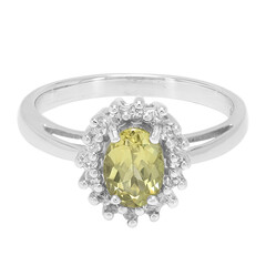 Lemon Apatite Silver Ring