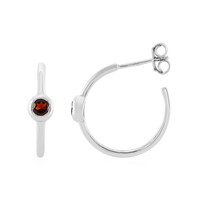 Mozambique Garnet Silver Earrings