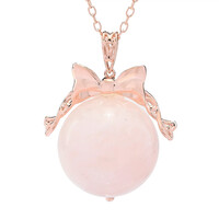 Rose Quartz Silver Necklace (Gems en Vogue)