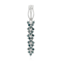 Fancy Diamond Silver Pendant