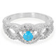 Neon Blue Apatite Silver Ring