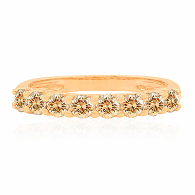 9K SI1 Argyle Rose De France Diamond Gold Ring (Annette)