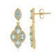 Blue Apatite Silver Earrings