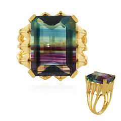Bi Colour Fluorite Silver Ring