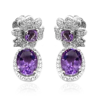 Amethyst Silver Earrings (Dallas Prince Designs)