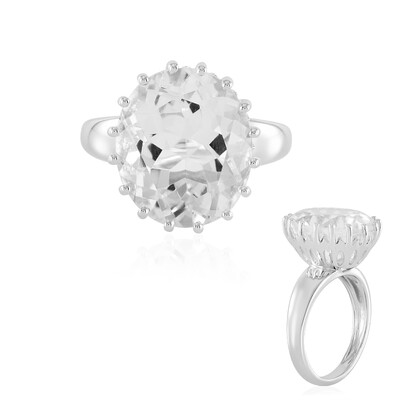 White Topaz Silver Ring