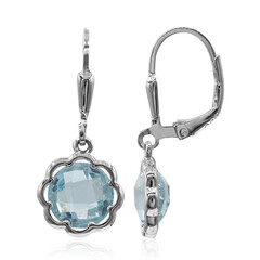 Sky Blue Topaz Silver Earrings