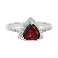 Cherry Topaz Silver Ring