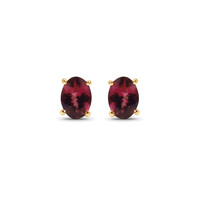 9K Pink Tourmaline Gold Earrings