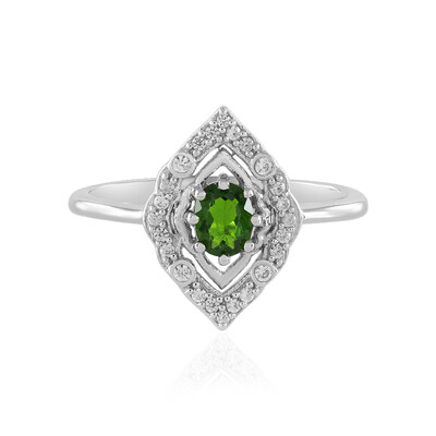 Russian Diopside Silver Ring