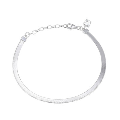White Topaz Silver Bracelet