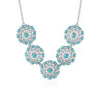 Sleeping Beauty Turquoise Silver Necklace