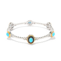 Sleeping Beauty Turquoise Silver Bangle (Dallas Prince Designs)