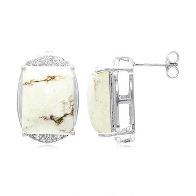 Magnesite Silver Earrings