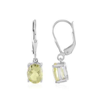 Lemon Quartz Silver Earrings