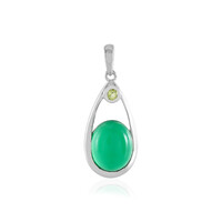 Green Onyx Silver Pendant