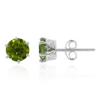 Burmese Peridot Silver Earrings